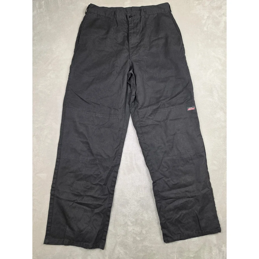 Dickies Double Knee Work Pants Mens 32x32 Black Straight Carpenter Utility *Read